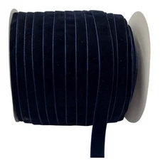 10 Yards Velvet Ribbon Spool Navy 5/8"