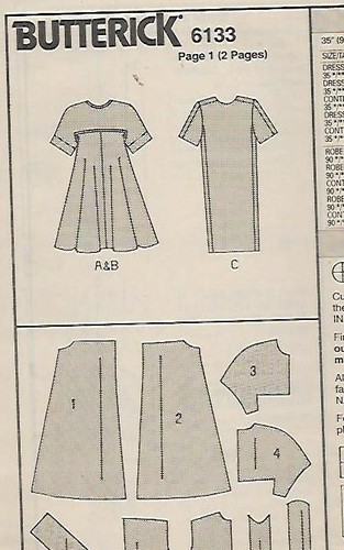 A35 BUTTERICK 6133: DRESS SIZE 12-16 SEWING PATTERN - Picture 2 of 3