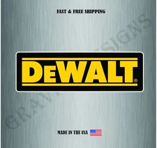 DeWalt Tools Vinyl Sticker Decal Tool Box Garage Truck Bumper Water Resistant