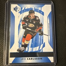 2023-24 SP - Rookie Authentics Blue #115 Leo Carlsson (RC)