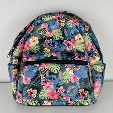 Loungefly Disney Lilo & Stitch Hawaiian Tropical Print Multicolored Backpack 