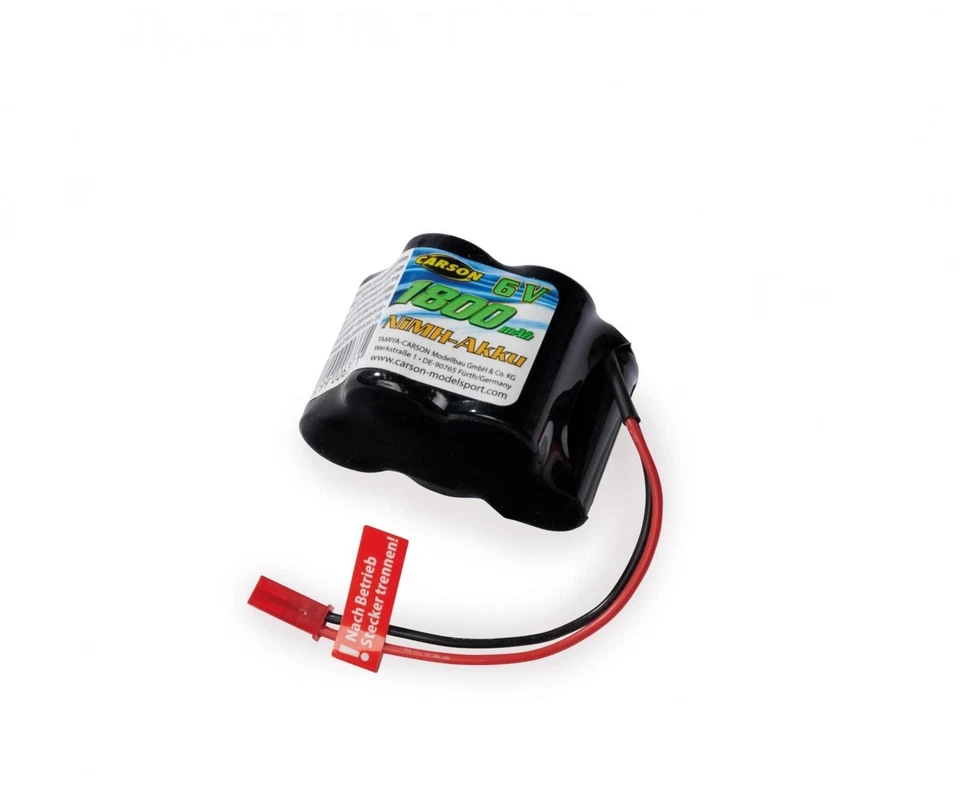 Carson 6V 1800mAh NiMH Empfängerakku Hump BEC für RC-Modelle & Modellbau - Bild 2 von 3