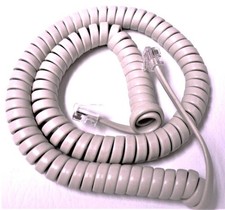 5-Pack Lot NEC Dterm Series-E Phone Handset Cord DTP 8D 16D Off Soft White 12Ft