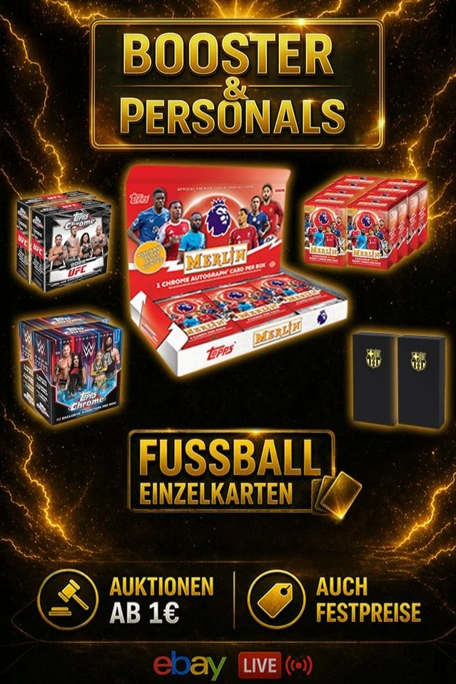 Topps Merlin Premier League 2026 | Einzelkarten, Rip & Ship