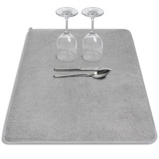 18x24in Dish Drying Mat Absorbent Microfiber Kitchen Counter Foldable Pad