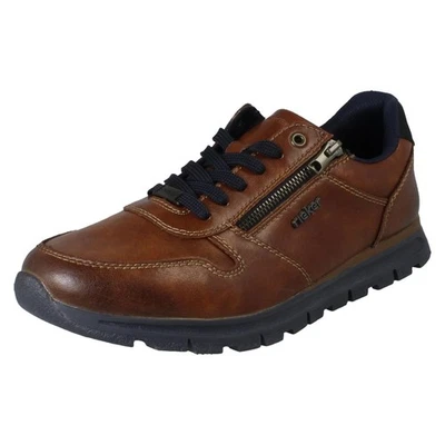 Chaussures Décontractées En Cuir À Lacets Rieker B0513 Marron Large - Photo 1/4