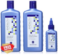 Andalou Naturals Age Defying Hair Thinning Treatment 3 Piece Kit
