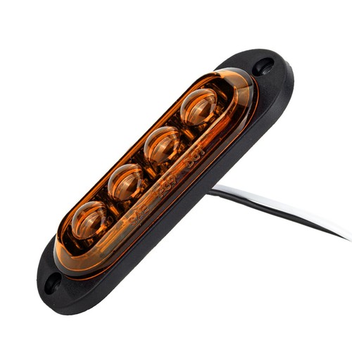 2Pcs LED Side Marker Amber Light Clearance Lamp Fit Truck Trailer Waterproof - Picture 3 of 6