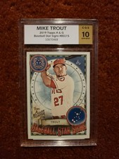*MIKE TROUT* 2019 Topps Allen & Ginter A & G Baseball Star Signs #BSS15 *CGS 10*