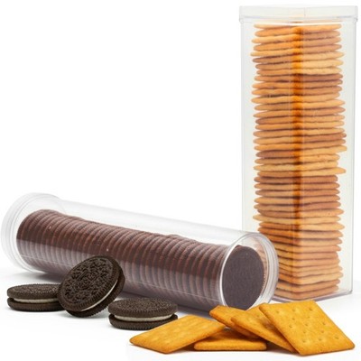 Set of 2 - Saltine Cracker Sleeve Storage Container/Cookie Stay Fresh Clear 