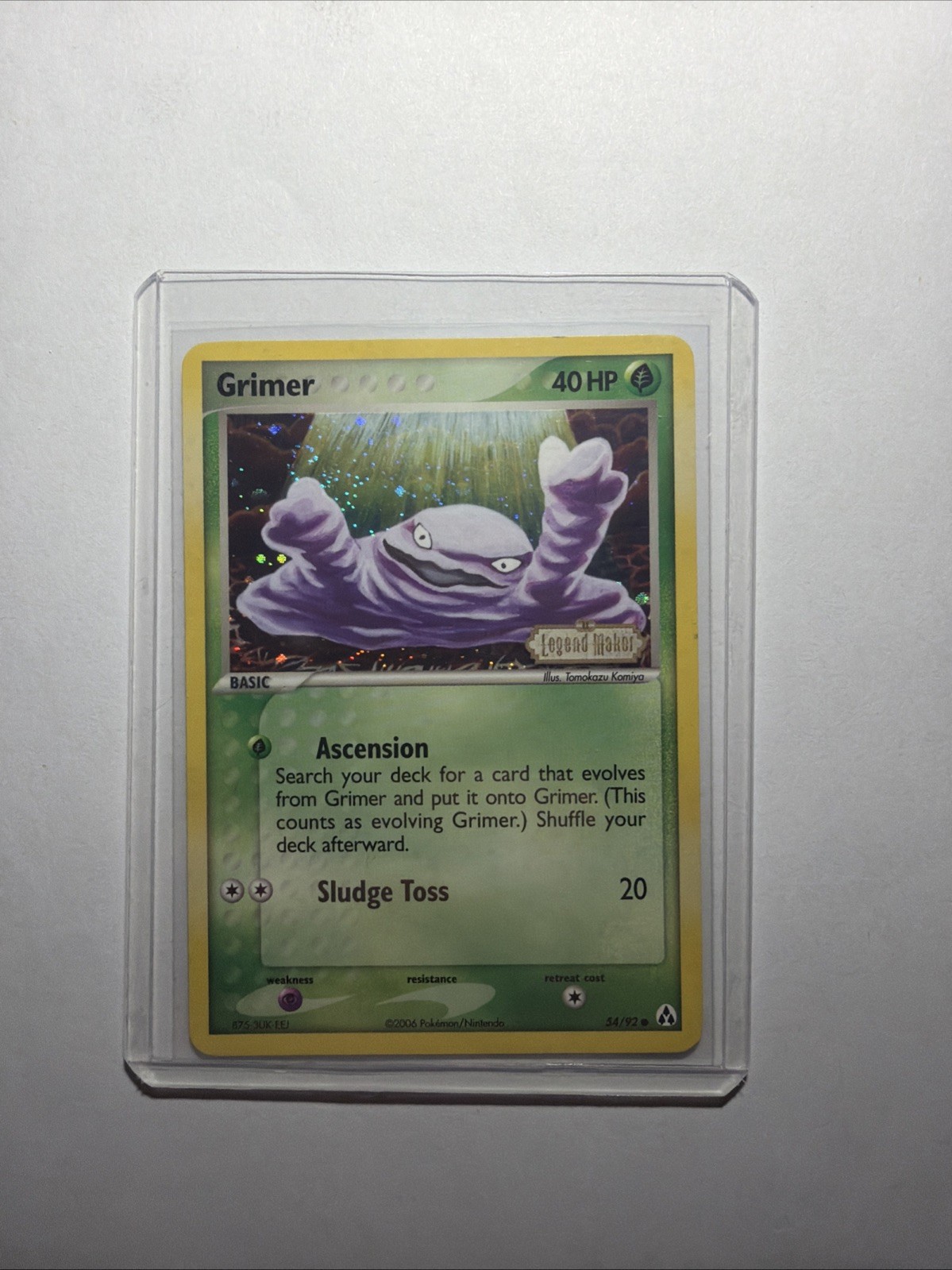 Pokémon TCG Grimer EX Legend Maker 54/92 Reverse Holo Common 2006 Nintendo - NM
