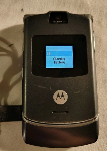 Motorola RAZR / Razor GRAY Cell Phone T-Mobile Flip Phone Vintage ...
