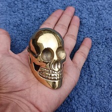 Brass Skull Walking Cane Handle - Skull for Home Decor or Gifting - Ornate Skull