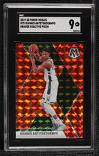 2019 Panini Mosaic Reactive Orange Prizm Giannis Antetokounmpo SGC 9 MINT 03i7