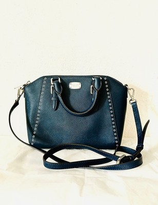 Michael Kors, Damentasche mit Nieten, Dunkelblau, Leder, NEU