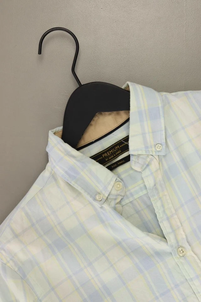 ⭐ Jack & Jones camicetta per uomo taglia 46, S a quadri verde di cotone ⭐ - Immagine 3 di 4