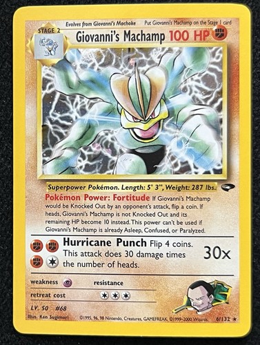 (NM) Giovanni's Machamp 6/132 Holo - Pokemon Gym Challenge