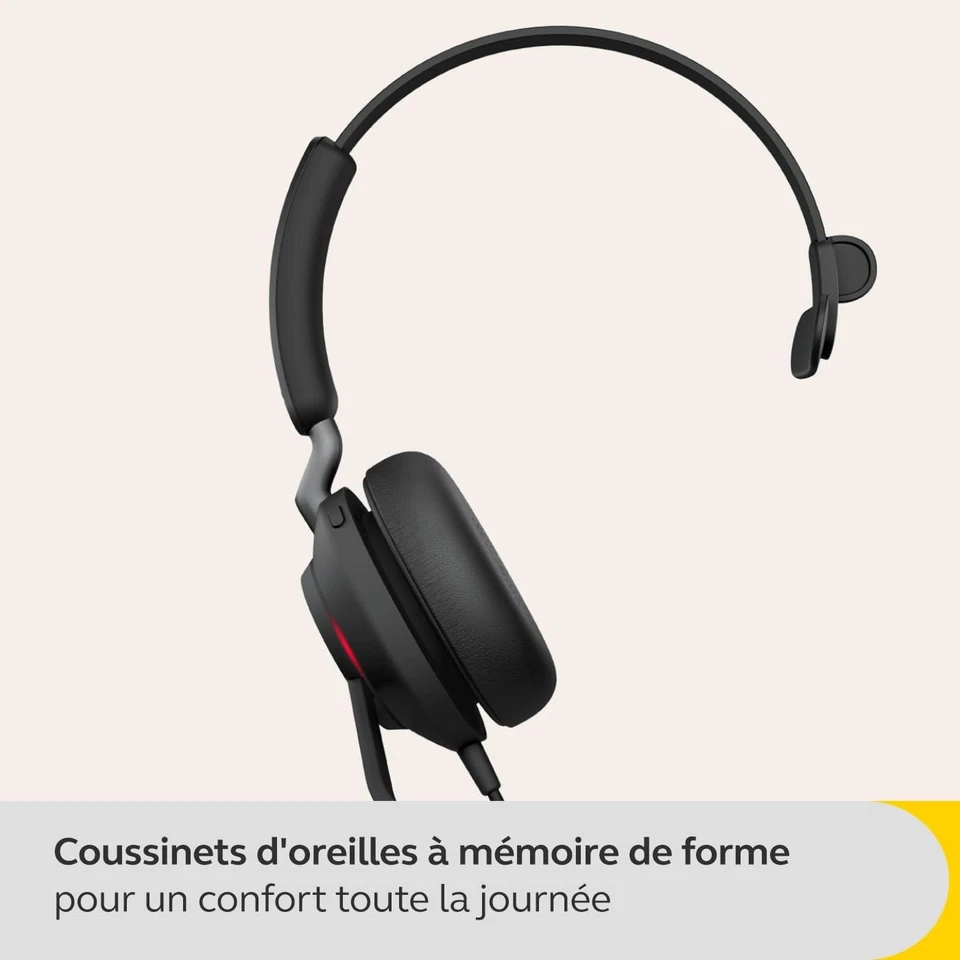 Jabra Evolve2 40 SE Cuffie Mono cablate con cancellazione del rumore, USB-A, Ott - Immagine 4 di 4