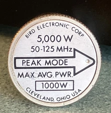 Bird Wattmeter Element 5,000W - 50 to 125 MHz - Peak Mode - Max. Avg. Pwr. 1kW