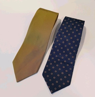 Vintage Mens Ties Blue Green Maroon Geometric Alsters Green Tie 54'' Blue Tie 58''