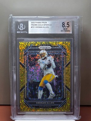 2022 Keenan Allen Panini Prizm Gold Sparkles Prizms SSP #151 13/24 BGS 8.5