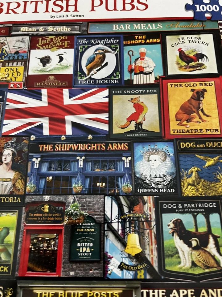 White Mountain jigsaw puzzle British pubs 1000 large size pieces complete - Image 3 of 4