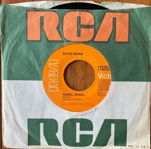 DAVID BOWIE - REBEL REBEL ORIGINAL USA 7” RCA SINGLE NEAR MINT CONDITION