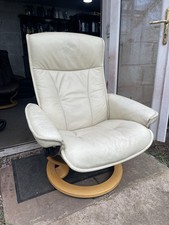 Ekornes Stressless Chair Cream Leather FREE UK DELIVERY