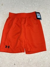 New Under Armour Boys Orange Shorts Size 5