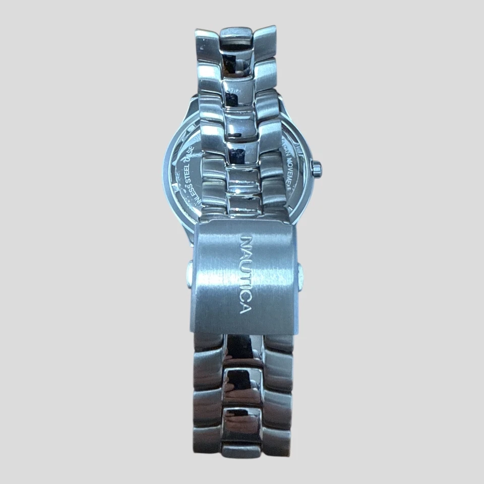 Nautica N10061 Men’s Chronograph Watch Blue Dial Stainless Steel – New Battery - image 3 of 4