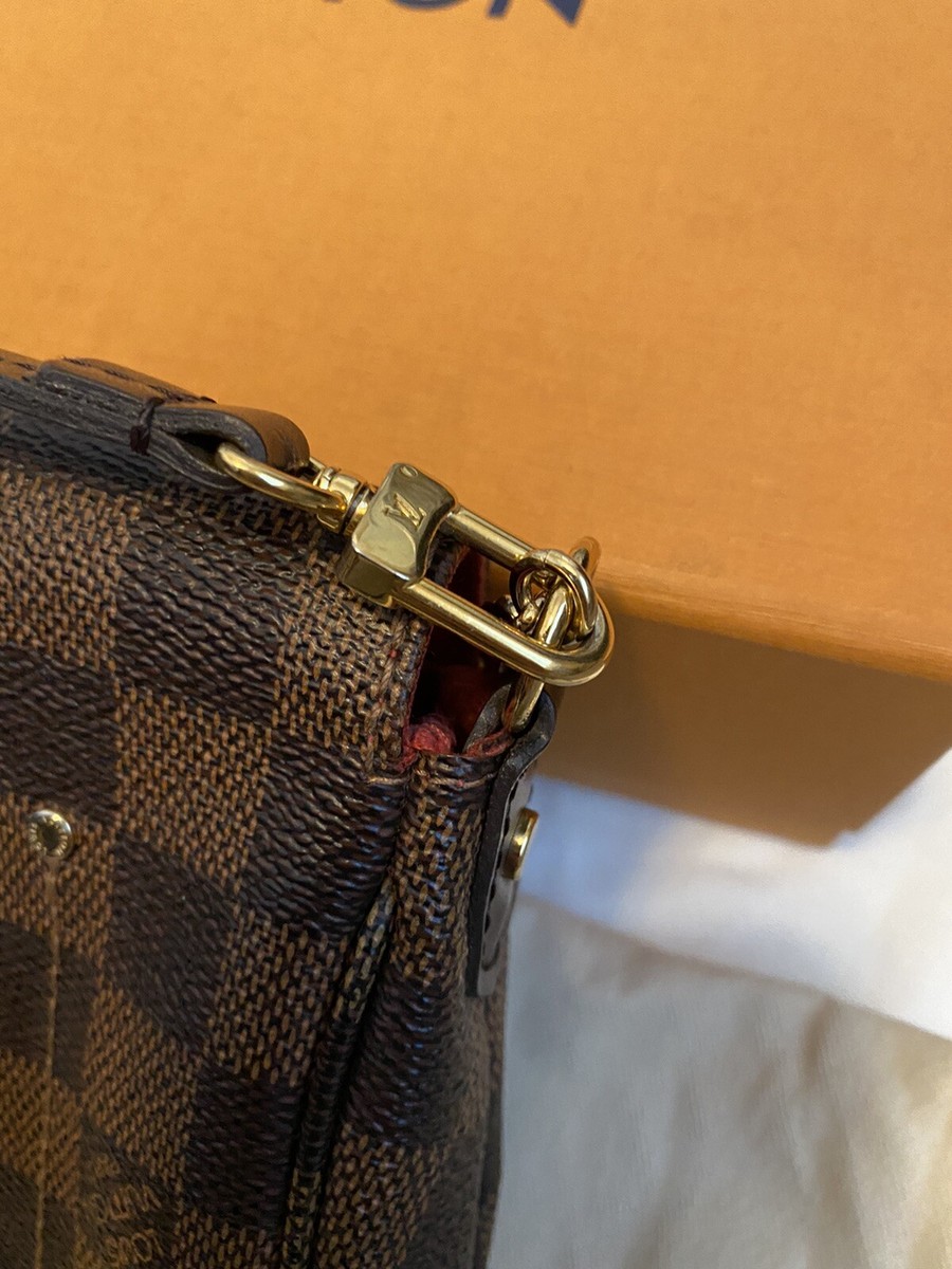 LOUIS VUITTON Favorite PM Bag in Damier Ebene Canvas