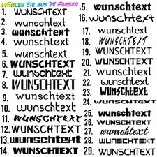2x Autoaufkleber WUNSCHTEXT Auto  Schriftzug  Tuning bis 20cm sticker Deko Car