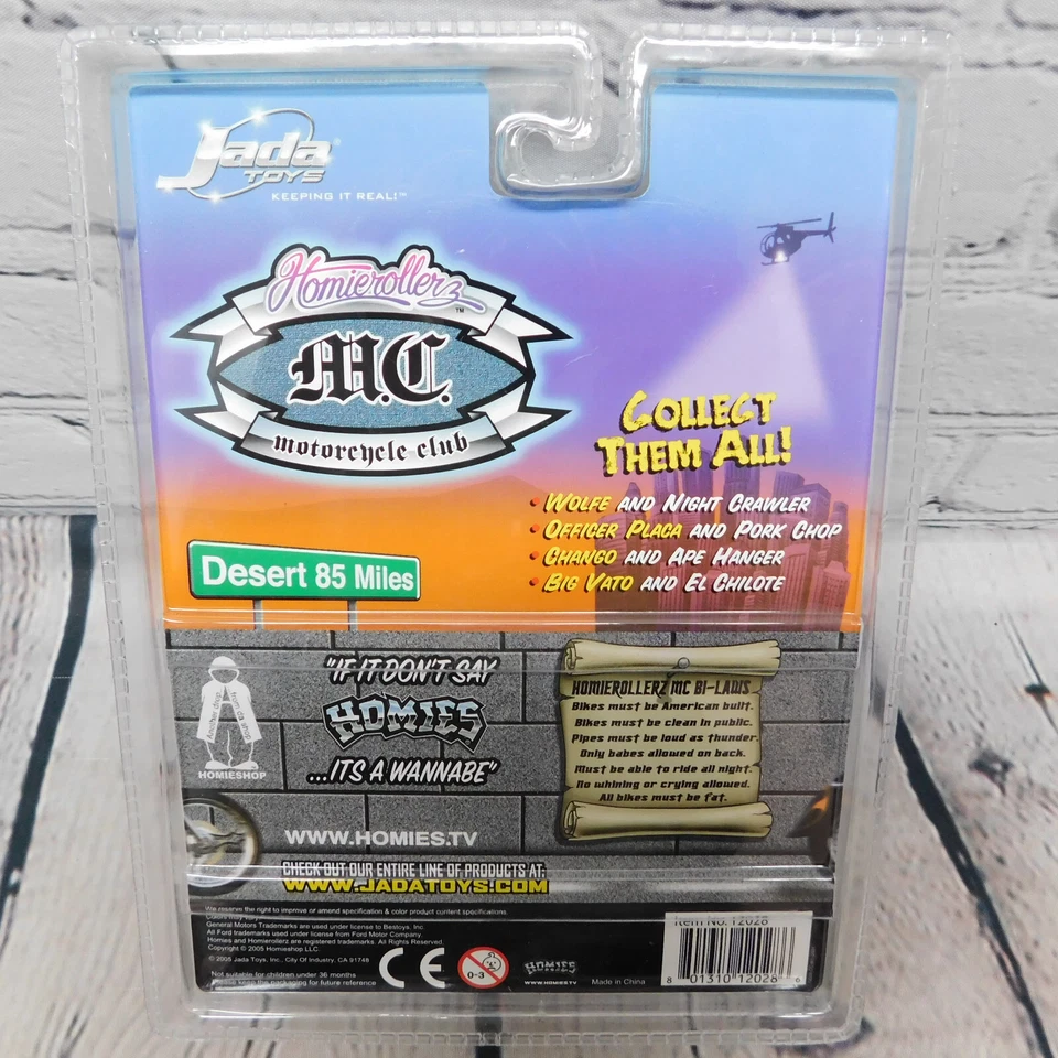 Chango and Ape Hanger Homie Rollerz MC Motorcycle Club 1/24 Scale Jada - SEALED - Image 4 of 4