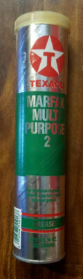 Vintage 9'' TEXACO Marfax Multi Purpose 2 Grease Tube Full NEW Motor Axle Wheel
