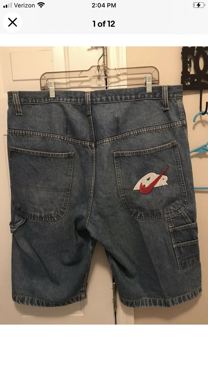 Vintage Nike Air Embroidered Denim Jean Shorts size 42 Fits Vintage Nike Air Embroidered Denim Jean Shorts size 42 Fits