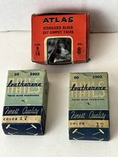Antique Leatherene Nails & Atlas Tack Lot In Box Nice Decor 1 Day Ship!👍