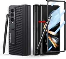 Samsung Galaxy Z Fold 4 Case, Built in Hidden S Pen Holder, black