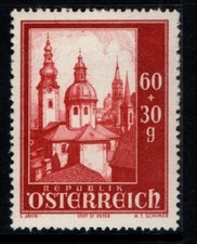Austria 1948 Salzburg Cathedral Reconstruction Fund 60g + 30g  SG1156 MNH