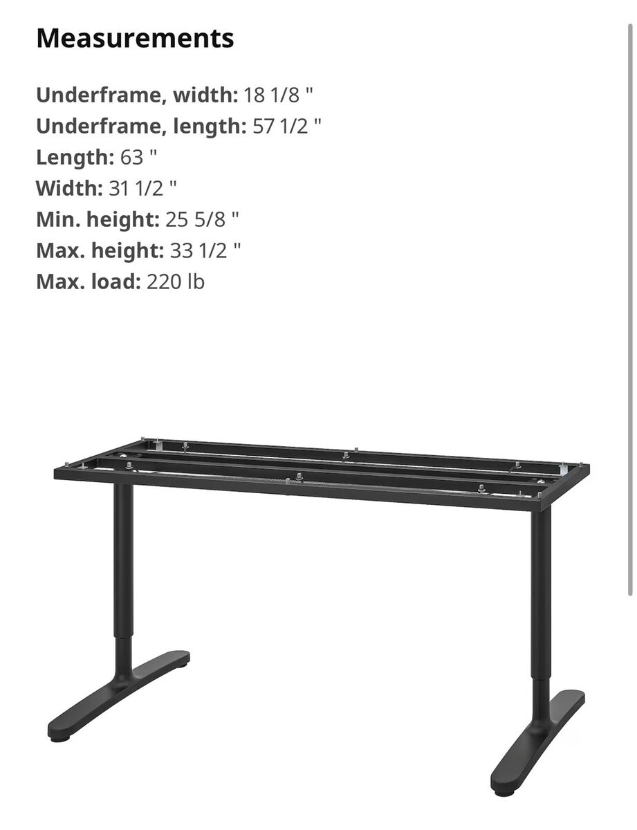 New IKEA BEKANT Height Adjustable Underframe for table top New IKEA BEKANT Height Adjustable Underframe for table top