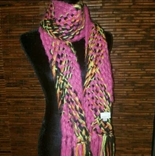 Urbanology Bright Colors Long Lady's Scarf.  Beautiful Colors Combination.