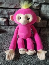 Wow Wee Interactive FINGERLINGS Pink Monkey Plush Stuffed Animal Toy Hugs Farts
