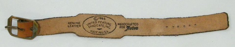 1958 PEANUTS SNOOPY КОЖАНАЯ ПРЯЖКА БРАСЛЕТ AVIVA «LEE» - Изображение 2 из 4