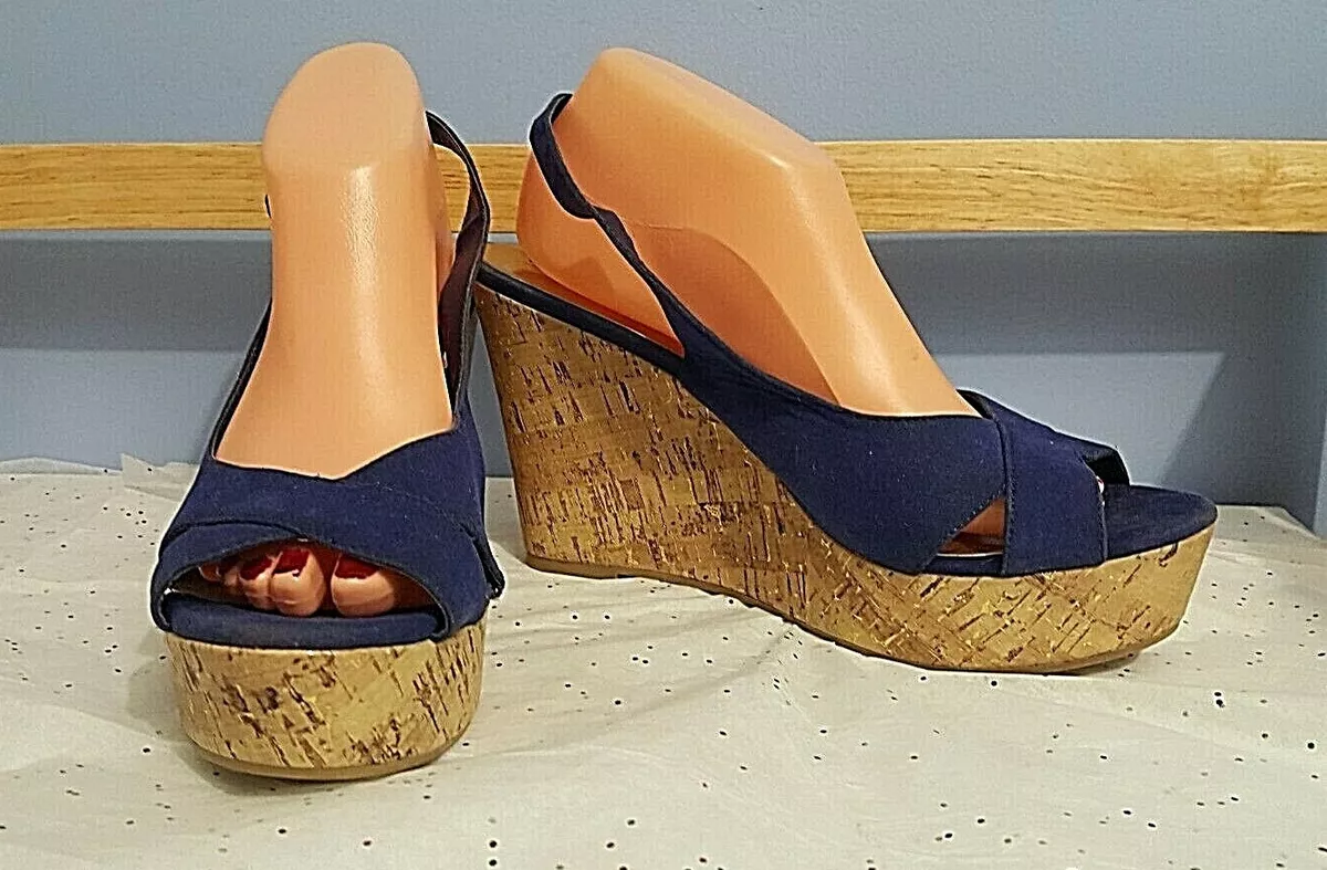 Royal blue wedges size 11 sale