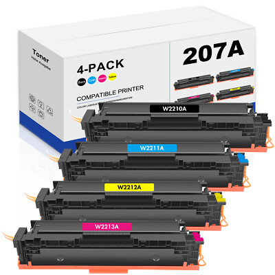 4x XXL Toner Set für HP 207A 207X Color LaserJet Pro MFP M283fdw M283fdn M255dw