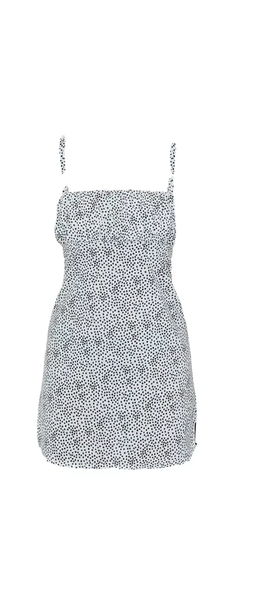 White dalmatian top print dress