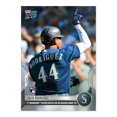 2022 MLB Topps NOW 771 JULIO RODIGUEZ JROD 20/20 MARINERS RC ROOKIE