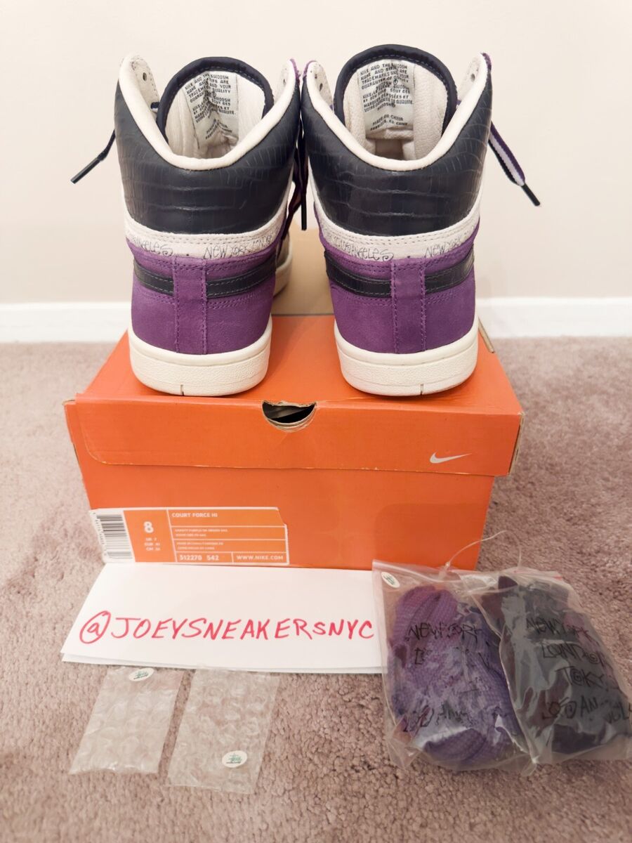 Nike Court Force x Stussy sz 8 Men Purple 312270-542 Rare Nike Court Force x Stussy sz 8 Men Purple 312270-542 Rare