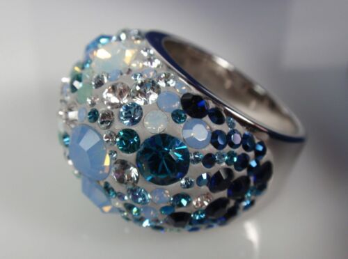 Swarovski Chic Multi Blue Ring Jewelry 1041082 - Small 52 (5.25 