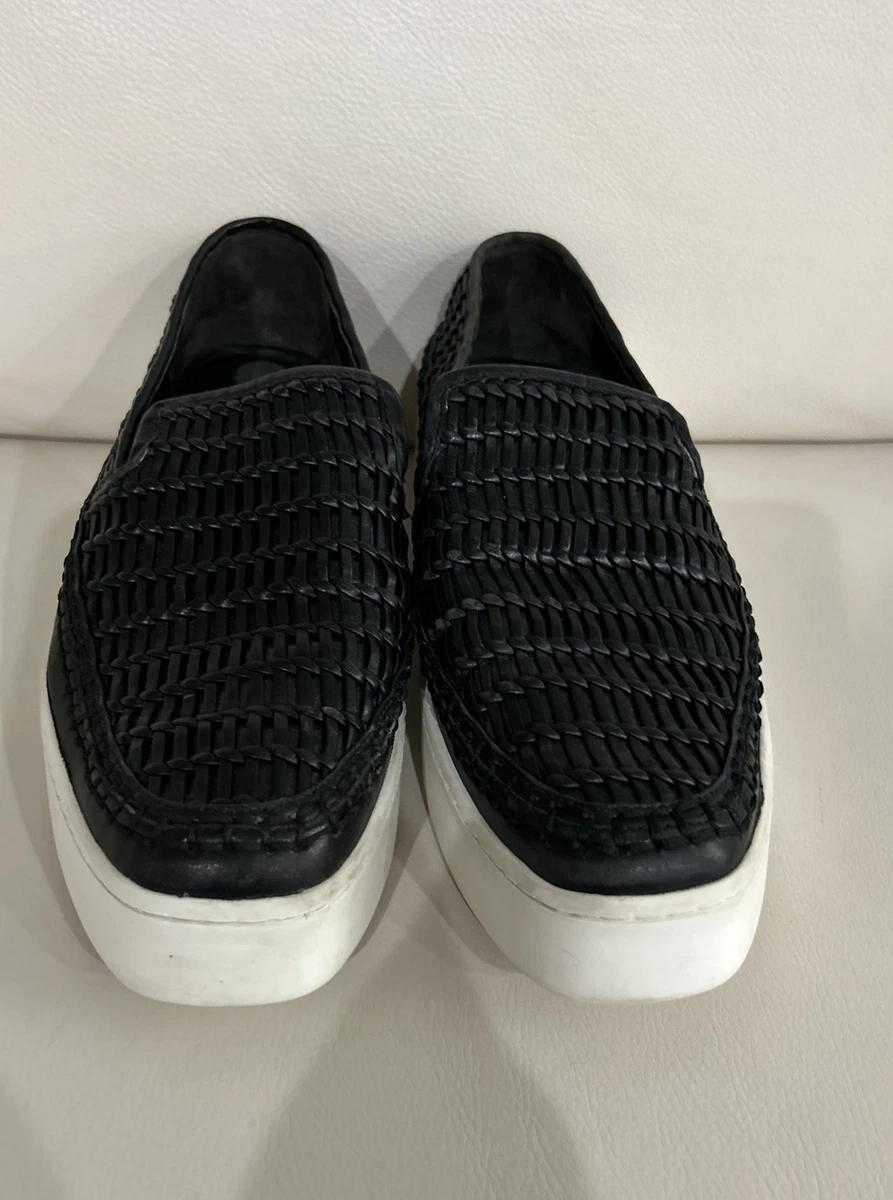 sagde stamme gås Vince Womens Black Stafford Woven Leather Slip On Sneaker Shoe with White Sole 8 | eBay sagde stamme gås Vince Womens Black Stafford Woven Leather Slip On Sneaker Shoe with White Sole 8 | eBay