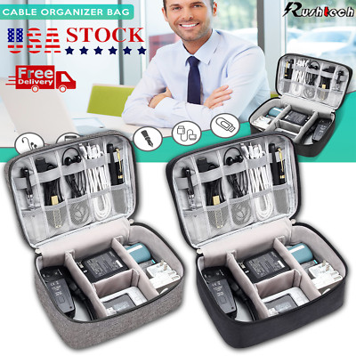 Digital Storage bag Portable Electronics Travel Organizer USB Cable Case Gadget